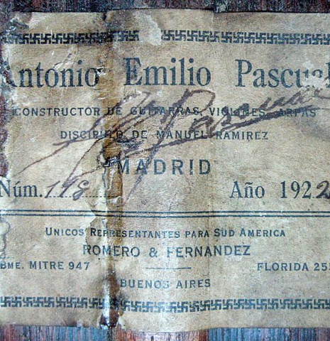 1922 Antonio Emilio Pascual SP/CSAR (ex Raphaella Smits)