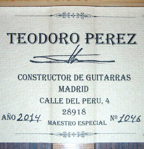 2014 Teodoro Perez "Especial" SP/CSAR
