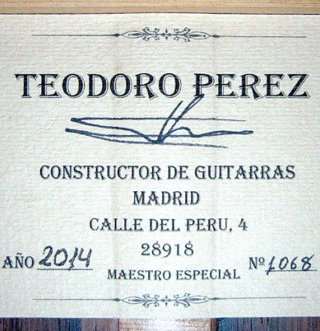 2014 Teodoro Perez "Especial" SP/CSAR