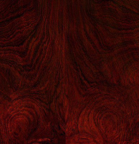 Closeup of the grain in the back of a 2010 Teodoro Perez "Especial" classical guitar made of spruce and CSA rosewood