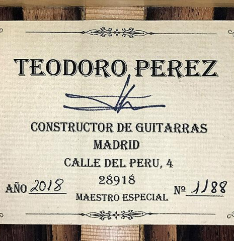 2018 Teodoro Perez "Especial" SP/AR