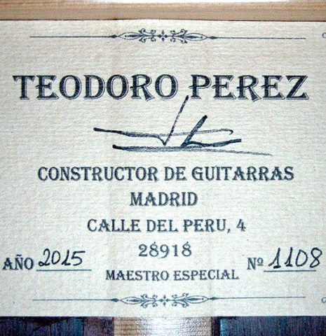 2015 Teodoro Perez "Especial Maple" SP/CSAR