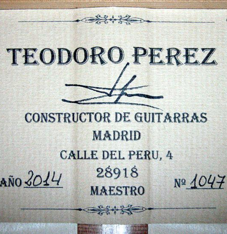 2014 Teodoro Perez "Maestro" SP/MP