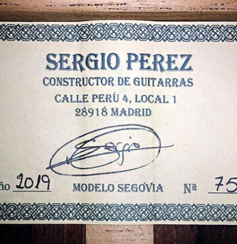 2019 Sergio Perez &quot;Segovia&quot; CD/AR