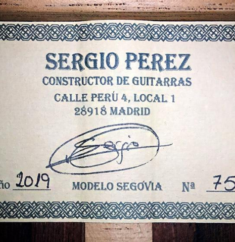 2019 Sergio Perez "Segovia" CD/AR