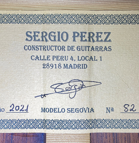 2021 Sergio Perez "Segovia" CD/AR