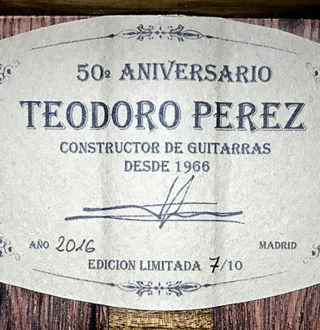 2016 Teodoro Perez "50th Anniversary" CD/CSAR