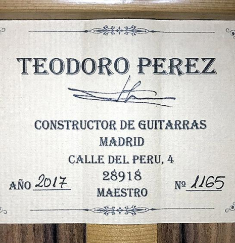 2017 Teodoro Perez "Maestro" CD/PF