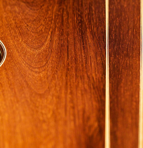The back of a 2007 Jose Marin Plazuelo &quot;Bouchet&quot; classical guitar made with spruce and CSA rosewood