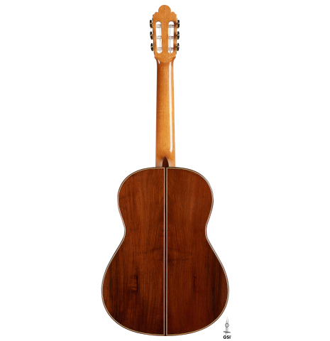 The back of a 2024 Jose Marin Plazuelo "Bouchet" classical guitar made of spruce and CSA rosewood