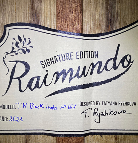 2021 Raimundo Signature Edition “Tatyana Ryzhkova Black Limba” SP/BL