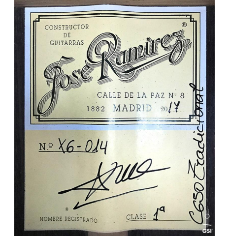 2017 Jose Ramirez "1a C650" CD/IN