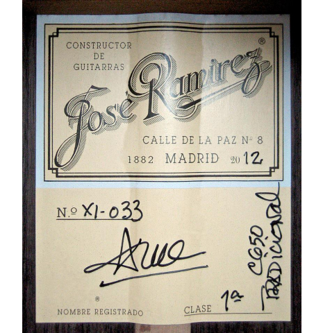 2012 Jose Ramirez "1a C650" CD/IN