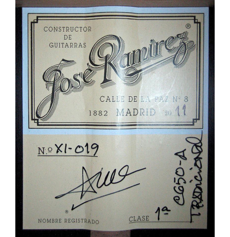 2011 Jose Ramirez "1a C650-A" SP/IN