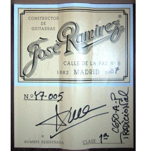 2007 Jose Ramirez "1a C650-AP" SP/CSAR