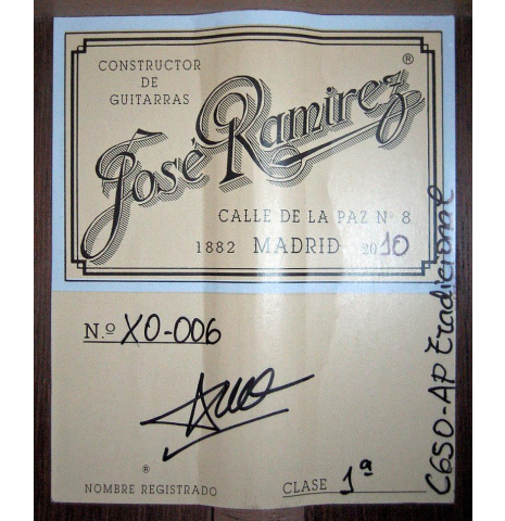 2010 Jose Ramirez "1a C650-AP" SP/CSAR