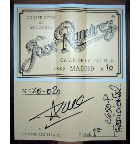 2010 Jose Ramirez "1a C650-P" CD/CSAR