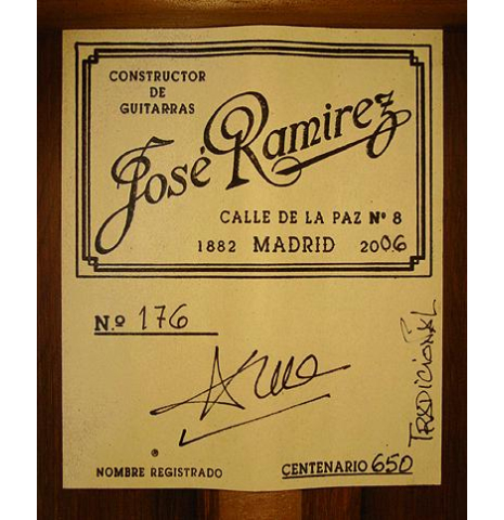 2006 Jose Ramirez "Centenario" SP/CSAR
