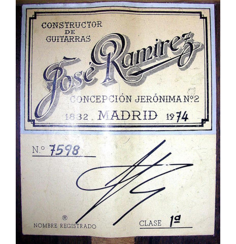1974 Jose Ramirez "1a" CD/CSAR