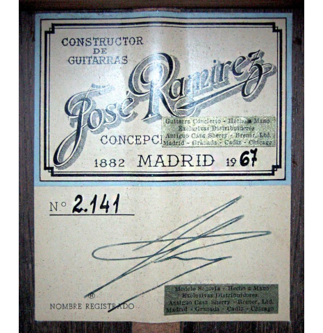 1967 Jose Ramirez "1a CLL" CD/CSAR