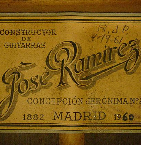1960 Jose Ramirez "1a" (AM) SP/CSAR (ex Laurindo Almeida)