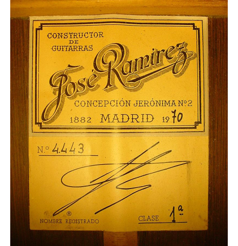 1970 Jose Ramirez "1a" CD/CSAR