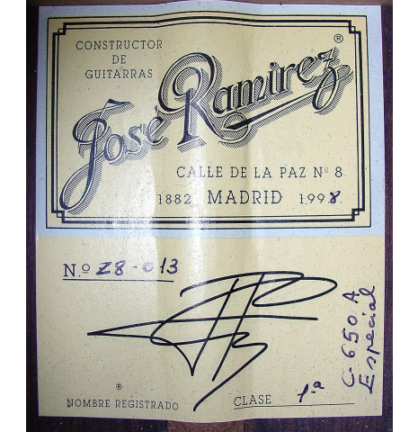 1998 Jose Ramirez "1a Especial" SP/IN