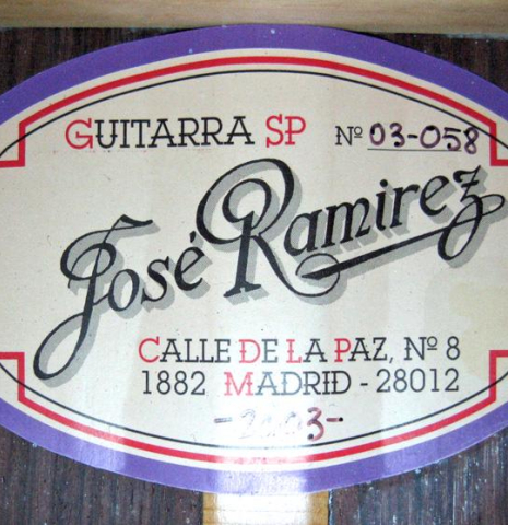 2003 Jose Ramirez "SP" CD/IN
