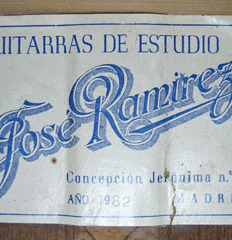 1982 Jose Ramirez "Estudio" CD/MH