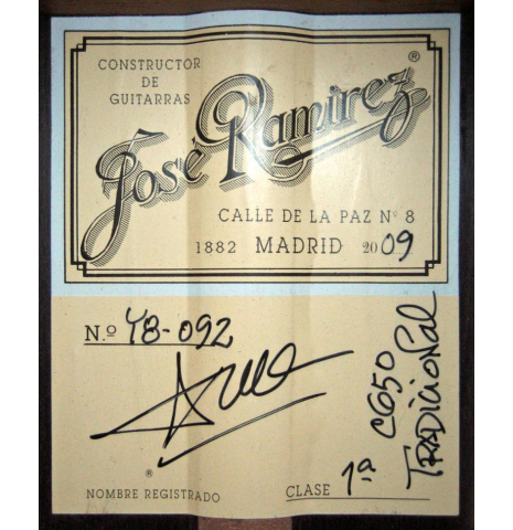 2009 Jose Ramirez "1a C650" CD/IN