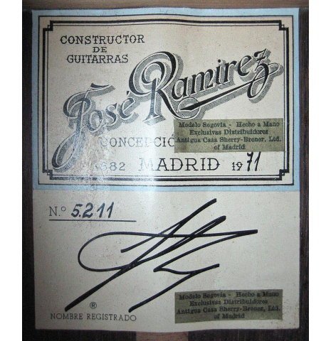 1971 Jose Ramirez "1a MT" CD/CSAR