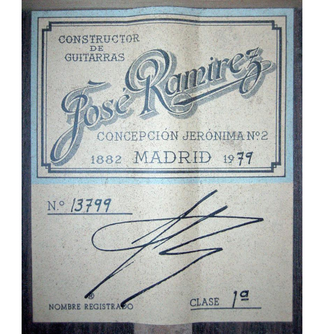 1979 Jose Ramirez "1a" CD/IN