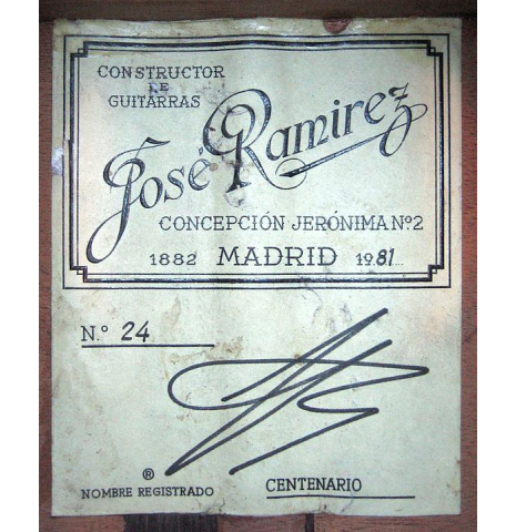 1981 Jose Ramirez "Centenario" CD/CSAR