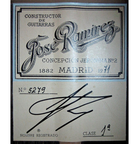 1971 Jose Ramirez "1a" CD/CSAR