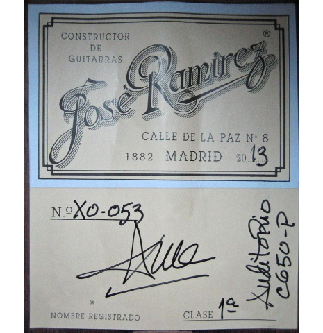 2013 Jose Ramirez "Auditorio" CD/CSAR