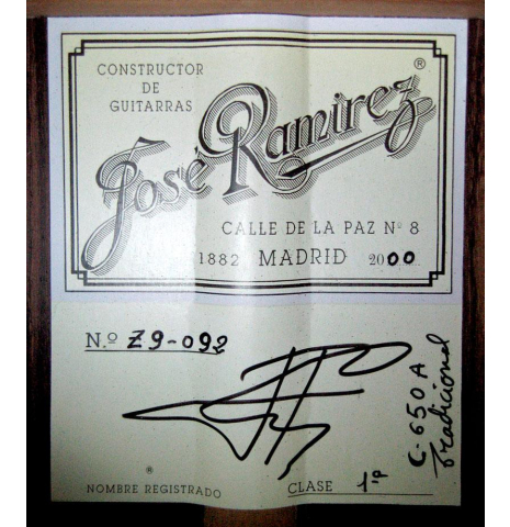 2000 Jose Ramirez "1a C650" SP/IN