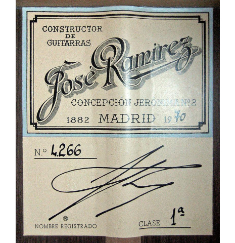 1970 Jose Ramirez "1a" CD/CSAR