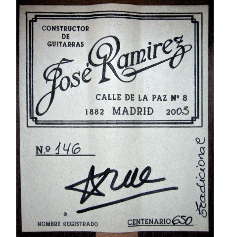 2003 Jose Ramirez "Centenario" SP/CSAR