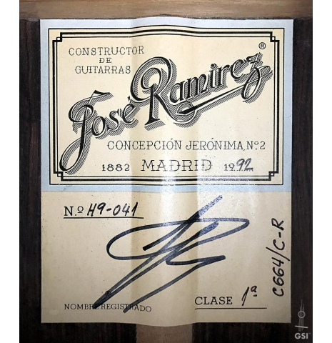 1992 Jose Ramirez "1a Da Camara" CD/CSAR