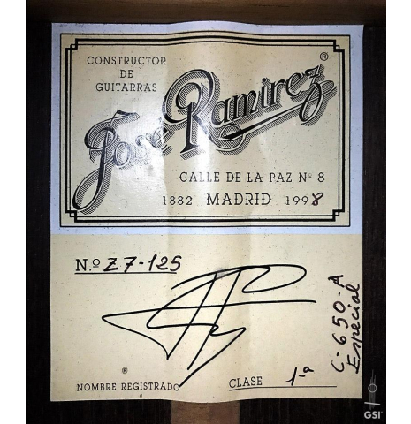 1998 Jose Ramirez "1a Especial" SP/IN