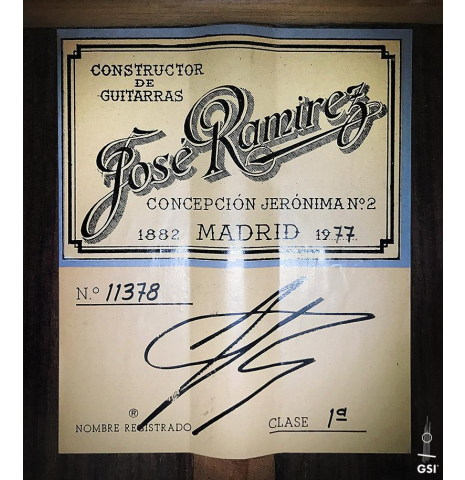 1977 Jose Ramirez "1a" CD/IN