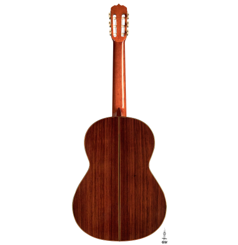 The back of a 1965 Jose Ramirez &quot;1a AM&quot; SP/CSAR classical guitar made by Antonio Martinez.