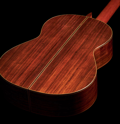 The back of a 1965 Jose Ramirez &quot;1a AM&quot; SP/CSAR classical guitar made by Antonio Martinez.