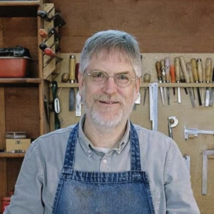 John Ray in his guitar workshop in Granada, Spain