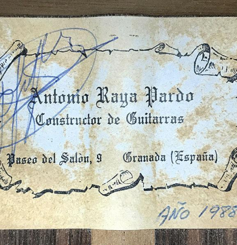 1988 Antonio Raya Pardo SP/CSAR