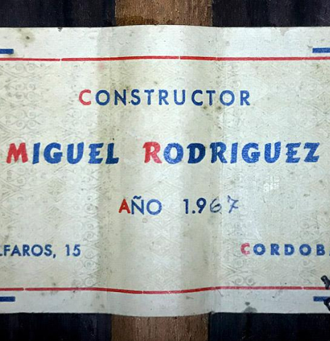 1967 Miguel Rodriguez CD/CSAR