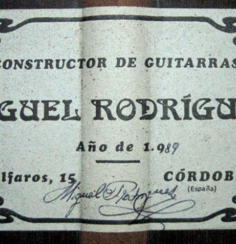 1989 Miguel Rodriguez CD/CSAR
