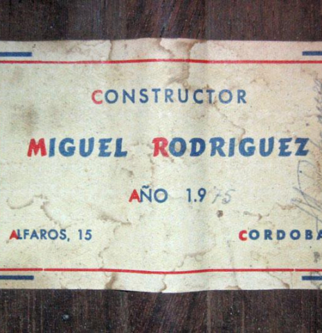 1975 Miguel Rodriguez "Churchdoor" CD/CSAR