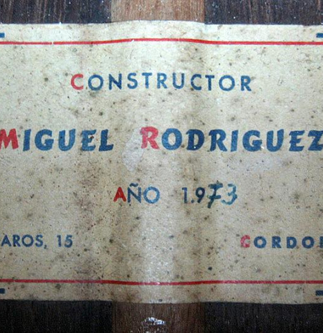 1973 Miguel Rodriguez "Churchdoor" CD/CSAR "La Wonderful" (Romero collection)