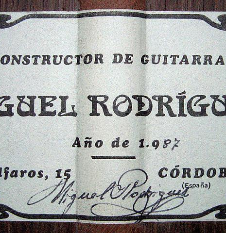 1987 Miguel Rodriguez SP/HR